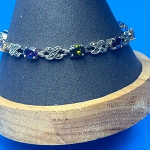 Sterling Silver 925 Multi-color Bracelet